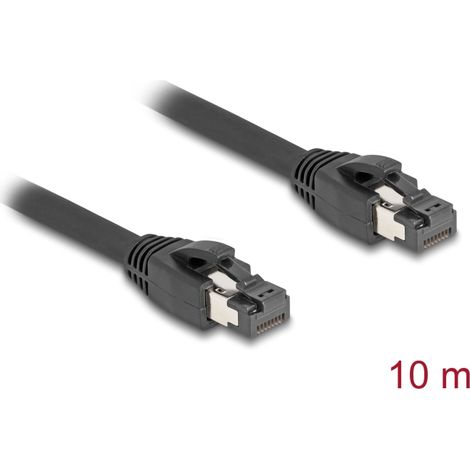 Delock Cable de red RJ45 Cat.8.1 S/FTP, 10 m hasta 40 Gbps, negro