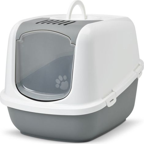 SAVIC Nestor Jumbo Katzentoilette Weiß und Grau (1/5)