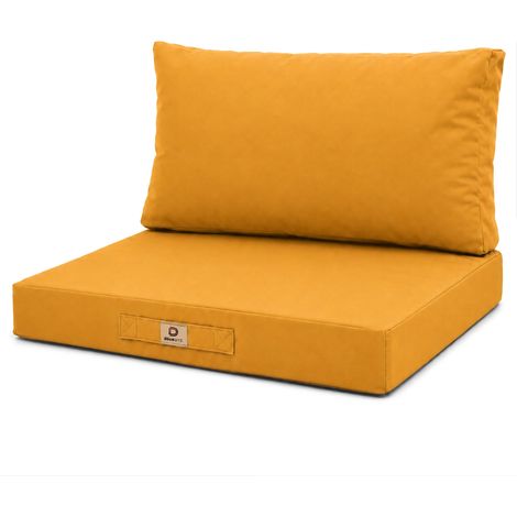 Coussins pour salon de jardin déhoussable 60x70cm Jaune