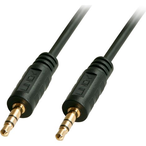 LINDY 35644 Jack Audio Cavo [1x Spina jack da 3.5 mm - 1x Spina jack da 3.5 mm] 5.00 m Nero (1/2)