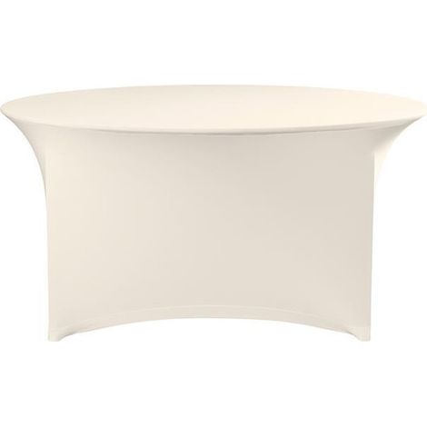 Housse de table ronde pour symposium - crème - Ø 150x(H)76mm - Finedine