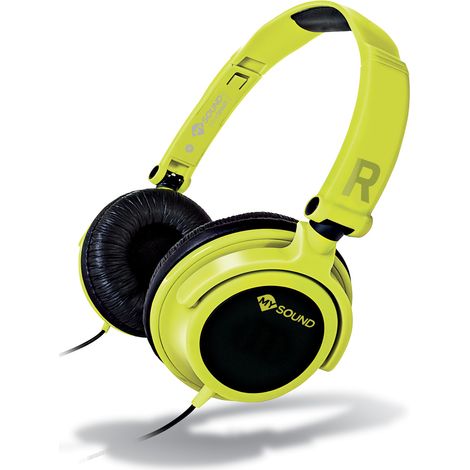 MySound Speak Smart Fluo Auricolare Cablato Over-ear Nero e Giallo per Musica e Chiamate (1/3)