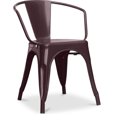 Dining Chair with Armrests - Steel - New Edition - Stylix Bronze