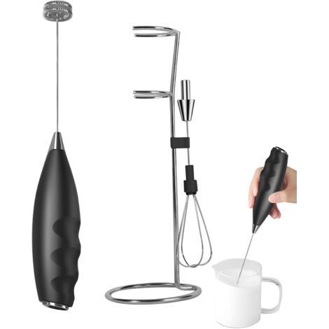 Electric Milk Frother, Handheld Coffee Blender, Battery Operated Drink Stirrer, Stainless Steel Whisk, Cordless Milk Foam Maker for Espresso Latte (1/5)