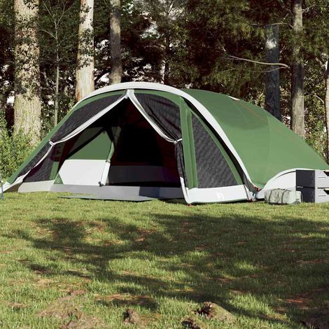 vidaXL Family Tent Cabin 6-Person Green Waterproof (1/5)