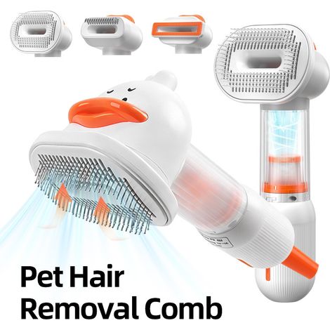 Système de toilettage 4‑en‑1 sans fil rechargeable pour chiens chats, aspirateur tondeuse souffleur brosse massage angle 140° (1/5)