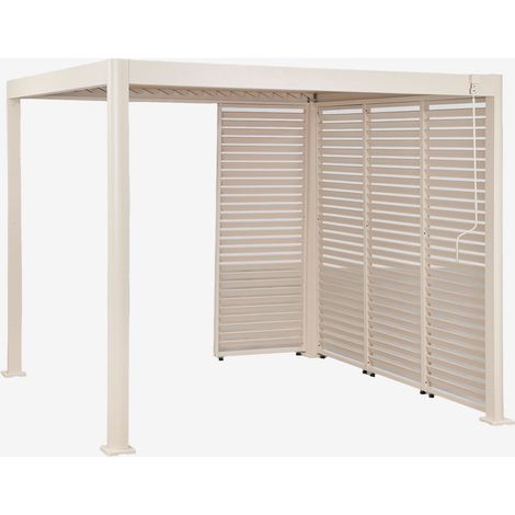Pérgola bioclimática de aluminio con lamas y paneles Druvia SKLUM        (1/5)