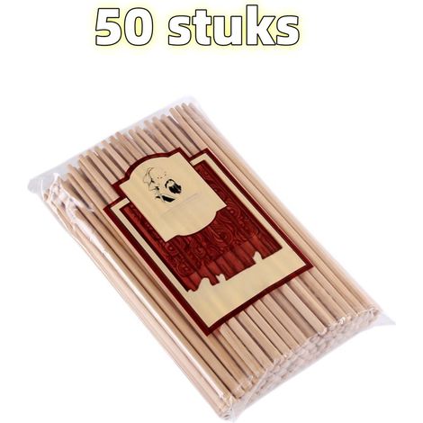 Lot de 50 paires de baguettes en bambou non laqué et non ciré 24 cm couleur bois baguettes carbonisées adaptées à un usage professionnel et quotidien (1/5)