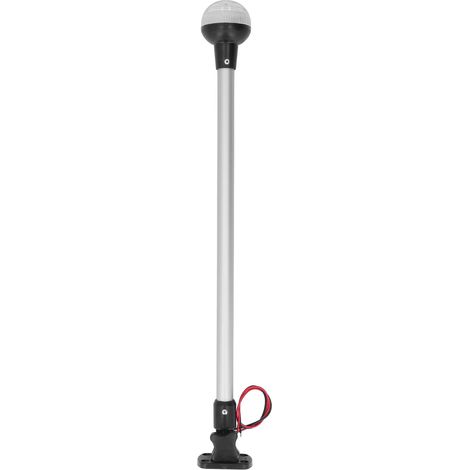 Runde weiße Bootsleuchte, hochintensive 21,5 Zoll USCG DC12V faltbare Marine-Navigationsankerleuchte IP65 wasserdicht.