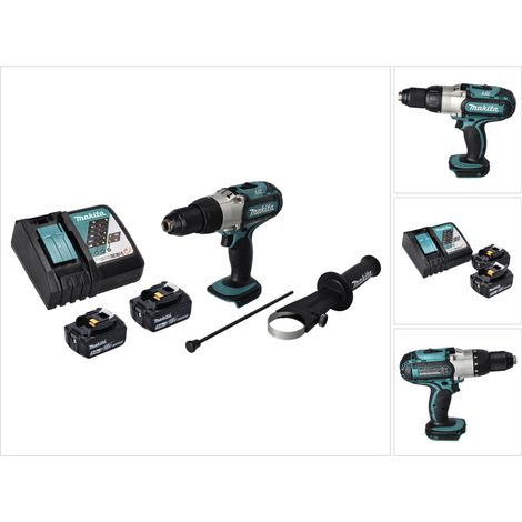 Makita DHP451RT Perceuse-visseuse à percussion 80Nm 18V + 2x Batteries 5,0 Ah + Chargeur (1/5)