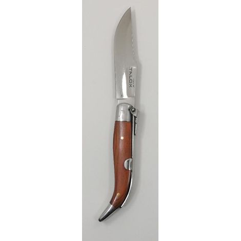 TALOX talox navaja teja 9 cm con palanquilla 20300-04 , NAVAJA ACERO INOX. MANGO DE MADERA