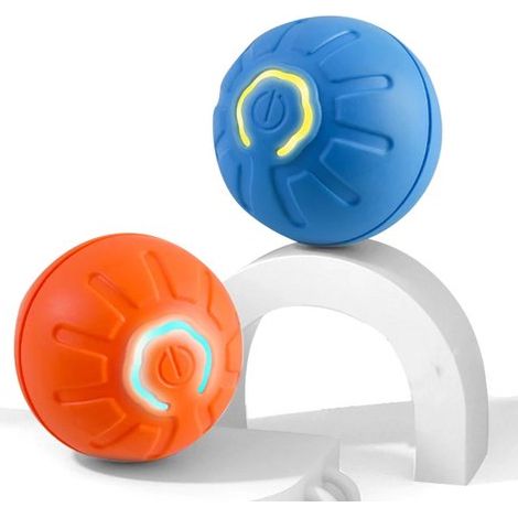 Jouet pour animaux de compagnie - bleu - Étanche IPX7 - couleur orange - Jouet interactif pour chien - balle pour chien - Jouet intelligent - 2 pièces (1/5)