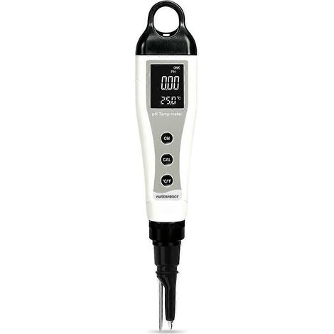 pH-mètre numérique 2 en 1 pour sols et aliments, pH-mètre et thermomètre en forme de stylo, sonde pH étanche pour terre de jardin et pâte à pain - JBMEDIA (1/4)