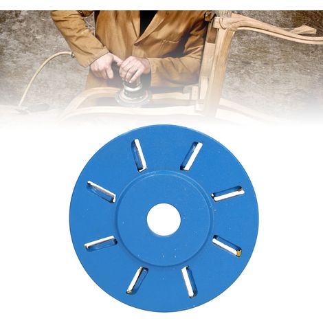 Meuleuse d'angle, couteau à plateau à thé, grattoir octogonal en acier au tungstène, couteau à dégrossir, à meuler, à sculpter, grattoir pour le travail du bois, bleu. (1/5)