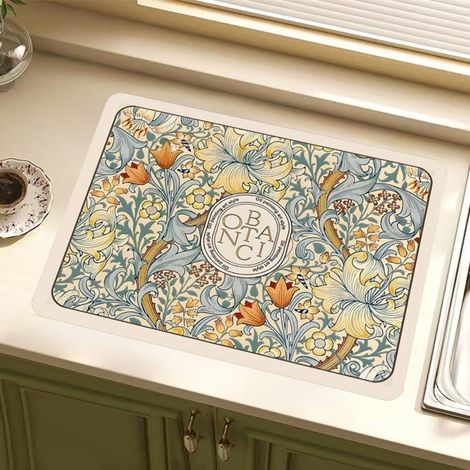 Alice's Dreamland 4050cm (terre de diatomées) Tapis égouttoir, tapis absorbant antidérapant en terre de diatomées pour la cuisine, tapis isolant thermique anti-brûlure résistant aux hautes températur (1/4)