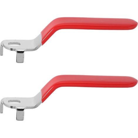 Poignée de Levier de Vanne à Bille Rouge 2 Pièces Fer Pvc (1/5)