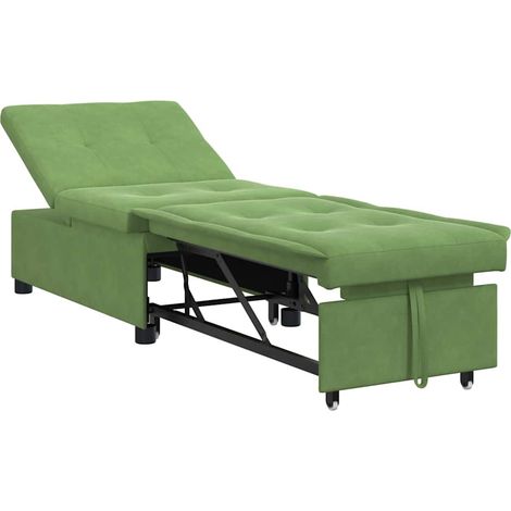 Canapé  Sofa-Lit Vert clair 194 x 67 x 82 cm Velours (1/5)