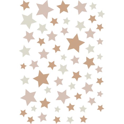 sticker mural ciel étoilé couleur sable et terracotta - ESTAhome (1/4)