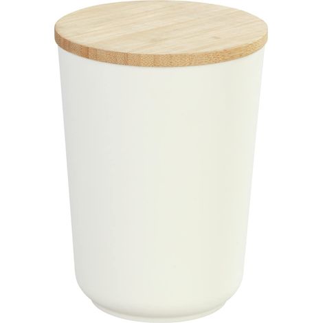 Boîte de conservation Plaia 750 ml, boîte à provisions couleur crème, couvercle en bambou avec joint en silicone, fermeture hermétique, boîte lavable au lave-vaisselle, sans BPA, Ø 10,5 x 14 cm (1/5)