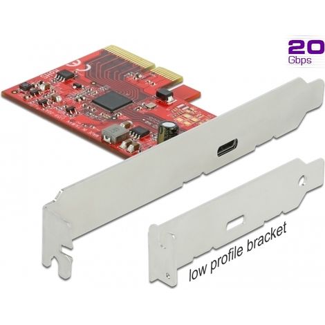 Tarjetas PCI Express x4 a 1 x externo SuperSpeed USB 20 Gbps (USB 3.2 Gen 2x2) USB Type-Câ¢ hembra