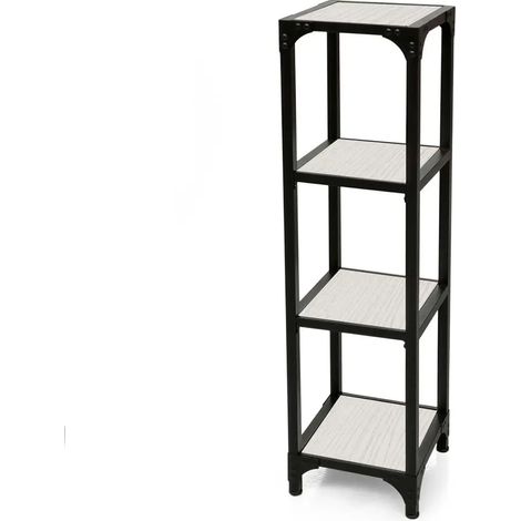 Mobiletto in metallo 4 ripiani cm 31x31x119h