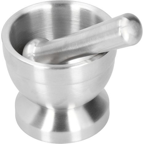 Ensemble mortier et pilon en acier inoxydable, presse-ail manuel, broyeur, accessoires de cuisine (1/5)