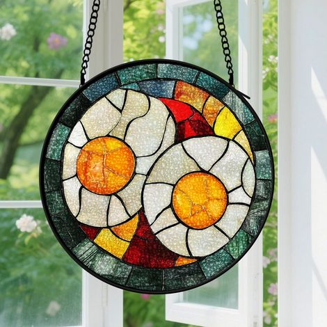 Capteur de soleil en vitrail - décoration spirituelle 15cm (1/4)