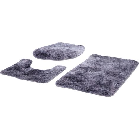 Ensemble de salle de bain, ensemble de toilette, paillasson, tapis, tapis de sol, violet style japonais et coréen (1/5)