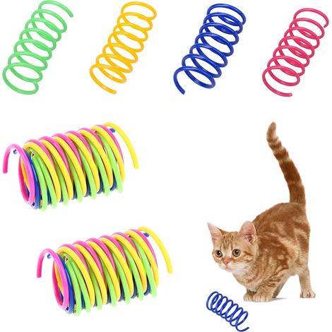 Lot de 40 jouets en spirale pour chat - Multicolore - 4 couleurs (1/5)