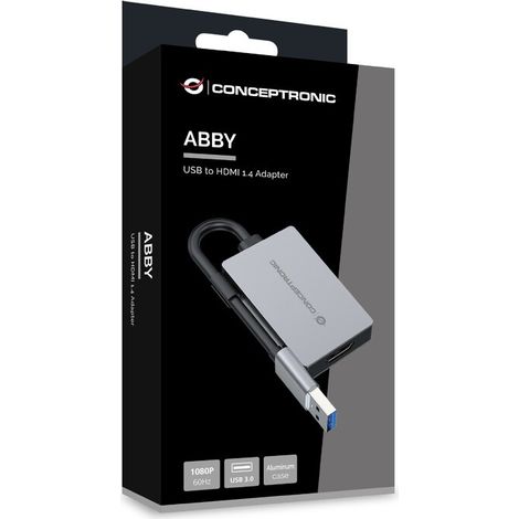 Conceptronic ABBY22G USB to HDMI 1.4 Adapter, 1080P 60Hz Kabel und Adapter -Computer-