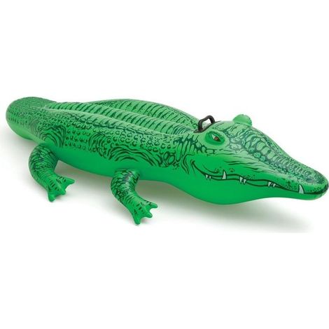 Intex Materassino Gonfiabile Coccodrillo Verde 168x86 cm (1/2)