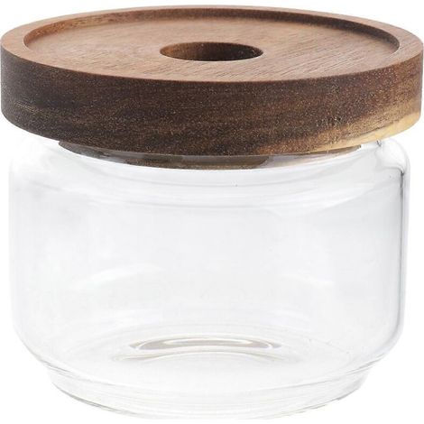 Récipients hermétiques en verre de 350 ml, bocaux à thé en verre, bocaux en verre transparent, récipients à grains de café, grands bocaux en verre (1/3)