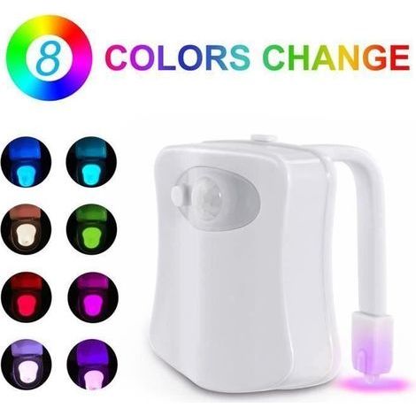 Lampe de Toilette LED avec Détecteur de Mouvement - 8 Couleurs (1/4)