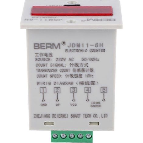 JDM11-6H Elektronischer Zähler, 6-stellig, LED-Digitalanzeige, Zählerrelais, Messumformer, Zählleistung 220 V AC