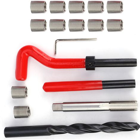 Kit de réparation de filetage 17 pièces, clé dynamométrique en acier inoxydable, insert fileté M12x1,25 (1/5)