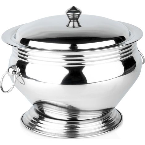 Suppenterrine zum Servieren von Suppe auf dem Tisch, Stahl, mit Deckel, 5 l (1/5)