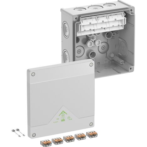 Spelsberg Abzweigkasten, Schutzart IP66, max. Leiterquerschnitt 6², Schlagfestigkeit IK07, Schutzklasse II, Ui 450V AC, Ui 450V DC, DLG, VDE, halogenfrei, 80647001