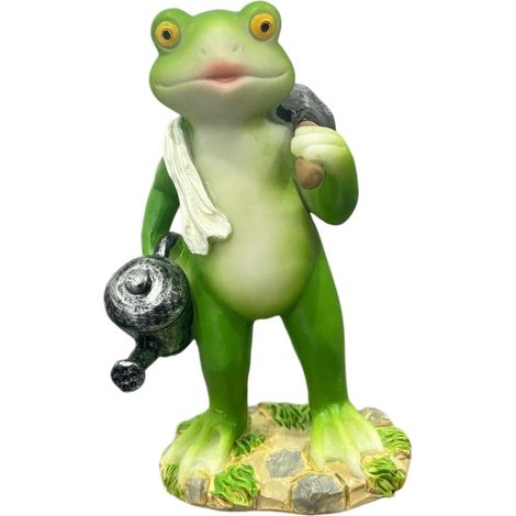 Figura de resina de ranas - toma la tetera