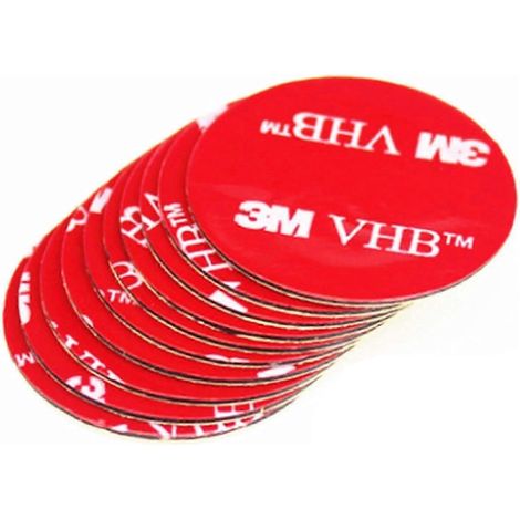 3M VHB Packung mit 15 runden, doppelseitigen Acryl-Schaumklebepads, wasser- und hitzebeständig, für Auto, Haushalt und Büro (50 mm Durchmesser) - JV