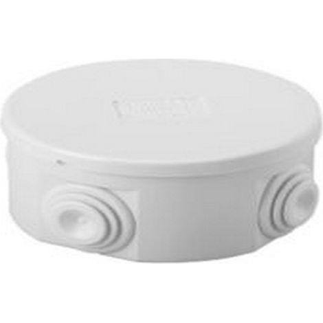 Cassetta Derivazione con coperchio basso a pressione, IP44, Dimensioni interne 80x80x40, Pareti con passacavi, Grigio Ral 7035