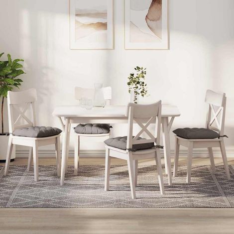 Sitzkissen 4 pcs Taupe 40 x 40 x 6 cm Stoff