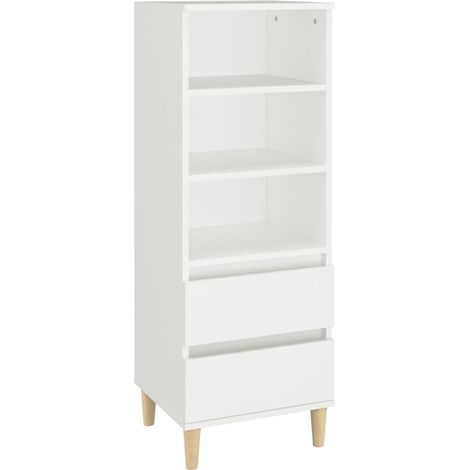 Credenza cassettiera cassettiera mobile contenitore organizer cucina soggiorno soggiorno alto 40 x 36 x 110 cm derivati del legno bianco 020032447