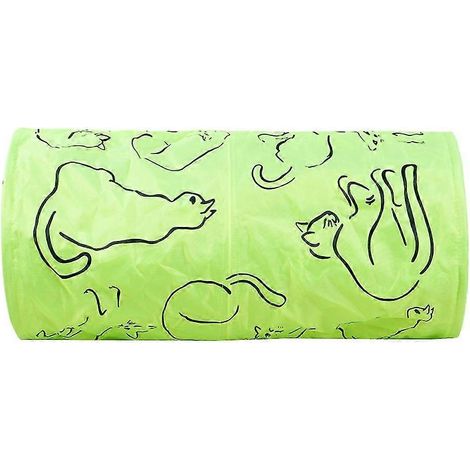 Tunnel pliable vert pour chat, tube bidirectionnel, jouet interactif avec trou d'observation (1/5)