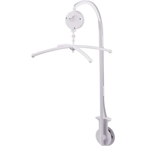 Support Mobile - 1 Unité - Métal - Rotation 360 Degrés - Pour Lit Bébé 68 CM - Blanc (1/5)