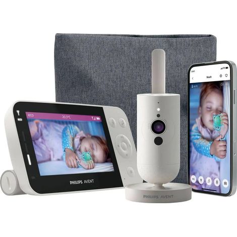 [NEUWERTIG] B-Ware Philips Avent Babyphone überwachung Baby Monitor Grau Weiß Wlan Kamera App