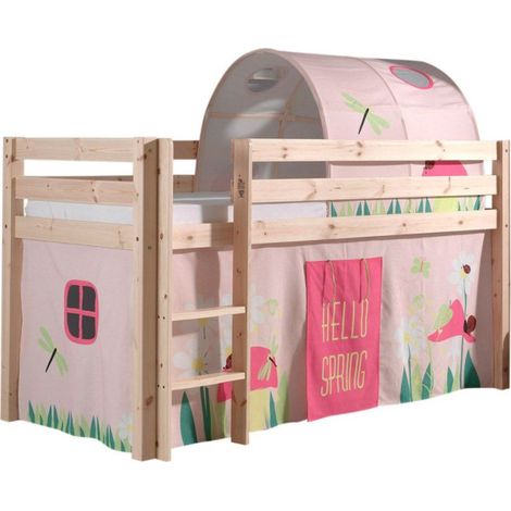 Pack - Lit Enfant, Tente & Tunnel "Pino Spring" Naturel (1/4)