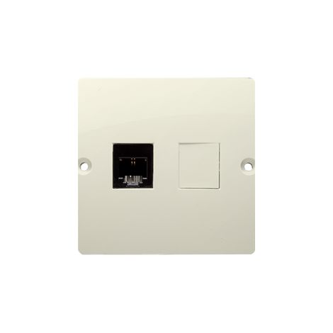Einzelne Telefonbuchse RJ11 beige Basic BMTF1.02/12 Kontakt-Simon (1/4)