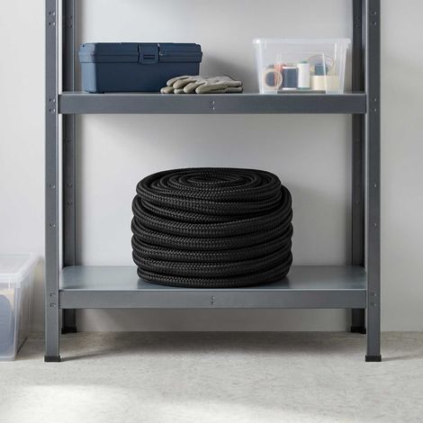 vidaXL Cuerda multiusos 20 mm 25 m Negro PP 2400 kg Carga máx. (1/5)