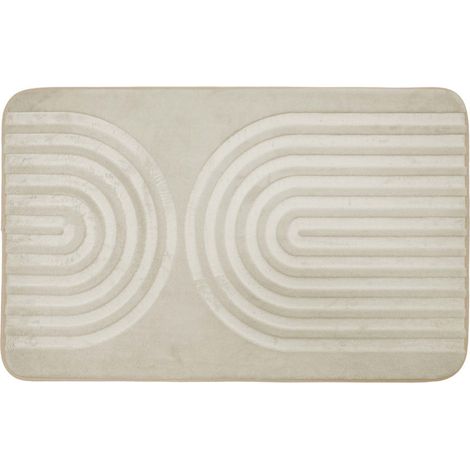 Tapis de Bain Microfibre "Allure" 45x75cm Taupe (1/4)