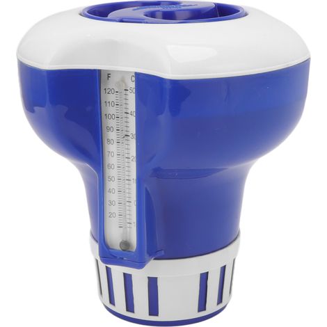 Distributeur de produits chimiques pour piscine, dispositif de dosage flottant professionnel avec thermomètre pour piscines, spas et jacuzzis. (1/5)